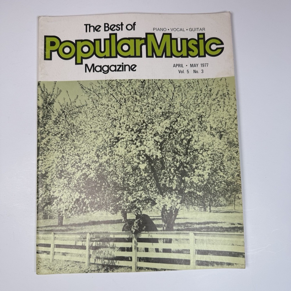 The Best Of Popular Music Magazine Apr May 1977‎ Vol 5 #3 Piano Vocal Guitar Vtg